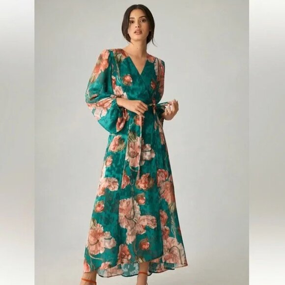 Anthropologie Dresses & Skirts - Anthropologie Hutch V-Neck Textured Wrap Dress 2X